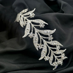 Crystal Leaf Alloy Crown Tiara Headdress Bridal Hair Jewelry