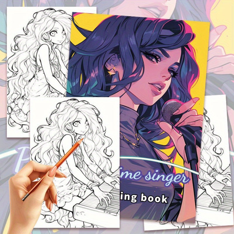Anime Star Adult Coloring Book - Ideal Gift for Birthdays & Holidays