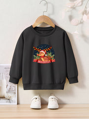 Lovely Reindeer In Christmas Night Crew Neck Sweatshirt