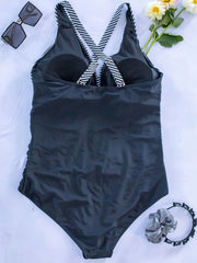 Colorblock Stripe One Piece Swimsuit