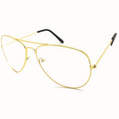 Vintage Round Glasses for Men Boys Classic Metal Flat Mirror Frame