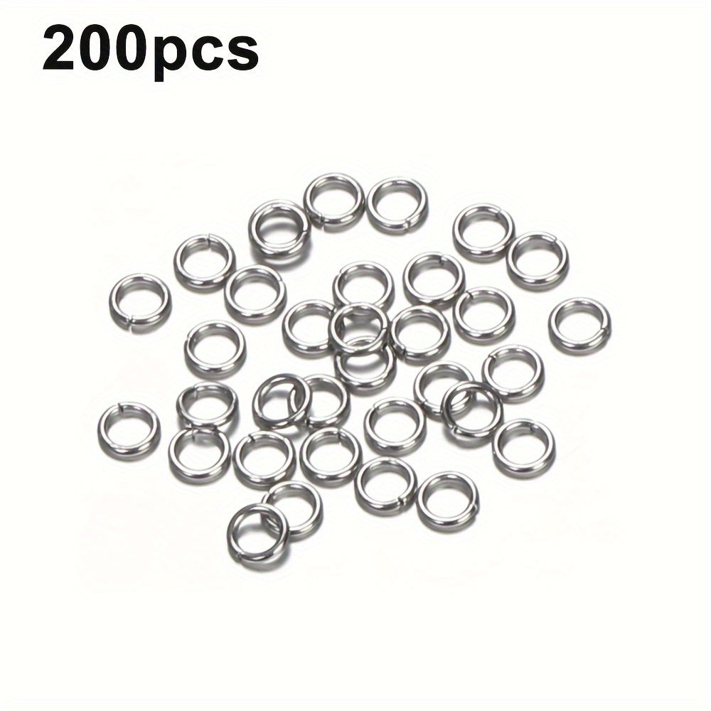 200pcs Stainless Steel Jump Rings for DIY Jewelry Making