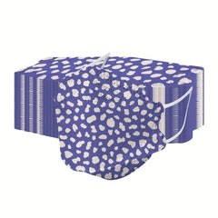 50pcs KF94 Mask Solid Disposable Floral Print Face Masks Causal Outdoor Dustproo