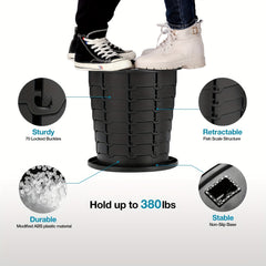 1pc Portable Toilet for Travel Adjustable Height Camping Toilet