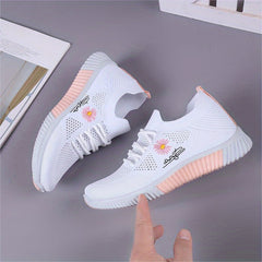 Women's Knitted Sock Sneakers Breathable Lace Up Sports Shoes