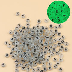 200pcs Glowing Acrylic Letter Beads DIY Crafting Set