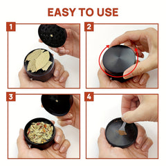 Portable 4-Layer Metal Grinder for Outdoor & Home Cooking
