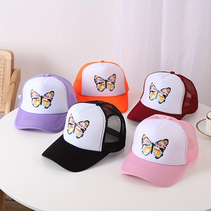 Butterfly Print Y2K Trucker Hat Candy Baseball Cap