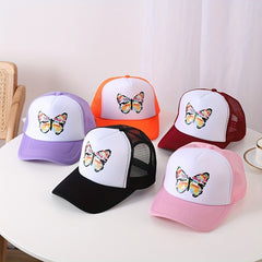 Butterfly Print Y2K Trucker Hat Candy Baseball Cap