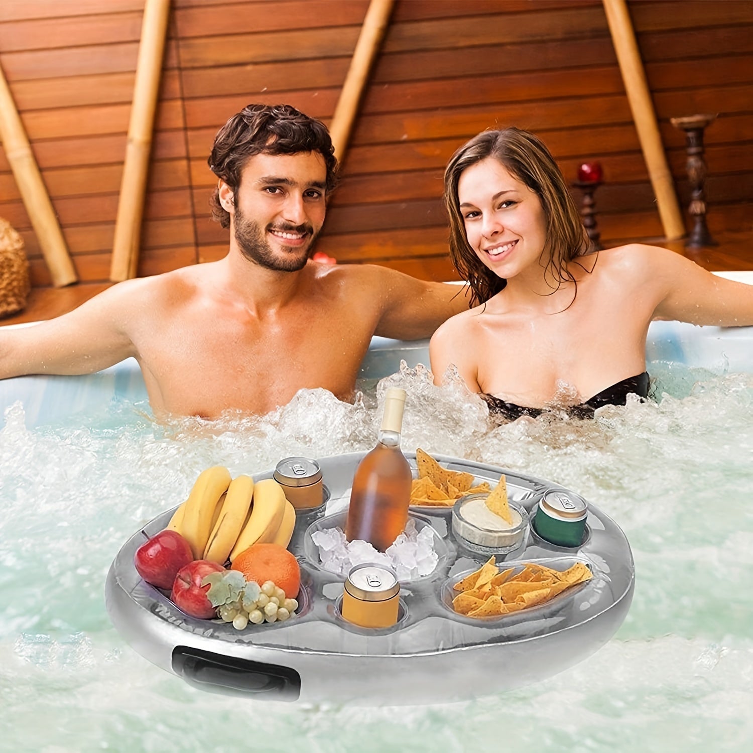 Inflatable Pool Drink & Food Tray: Keep Refreshments Handy While You Swim
