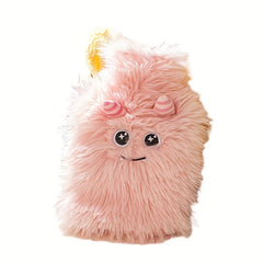 850ml Hot Water Bottle w/ Cartoon Plush Cover Hand Warmer for Winter
