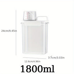 Airtight Laundry Detergent Container with Measuring Cup