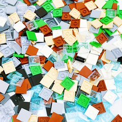 50pcs Multicolor Low Wall Bricks Set for DIY Garden and City Scenes