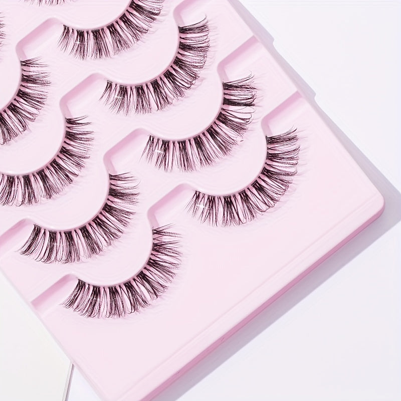 7 Pairs 3D Crisscross Lashes Natural Volume Fluffy False Eyelashes