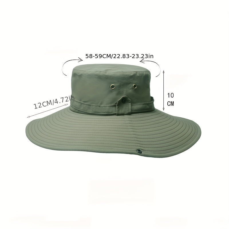 Men's Outdoor Oversized Brim Bucket Hat Sun Hat