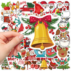 50pcs Merry Christmas Stickers - Holiday Decoration Supplies