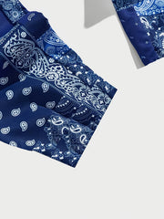 Paisley Bandana Pattern Drawstring Sweatpants Loose Fit Pants