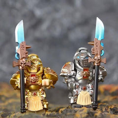 ABS Warrior Figure with Shield Spear Helmet & Armor Intricate Colors