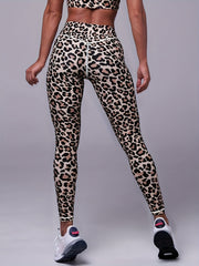 Leopard Print Sports Leggings High Waist Stretch Skinny Running Pants