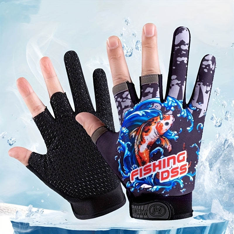 Anti-slip Fishing Gloves Wear-resistant Fingerless Gloves