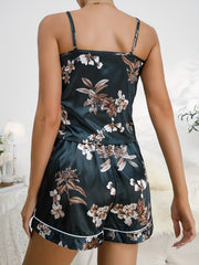 Floral Print Pajama Set Cami Top & Shorts Sleepwear
