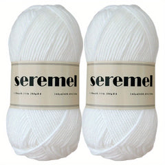 2pcs 100g 280 Yards Soft 4 ply Acrylic Yarn Skeins for Crocheting & Knitting