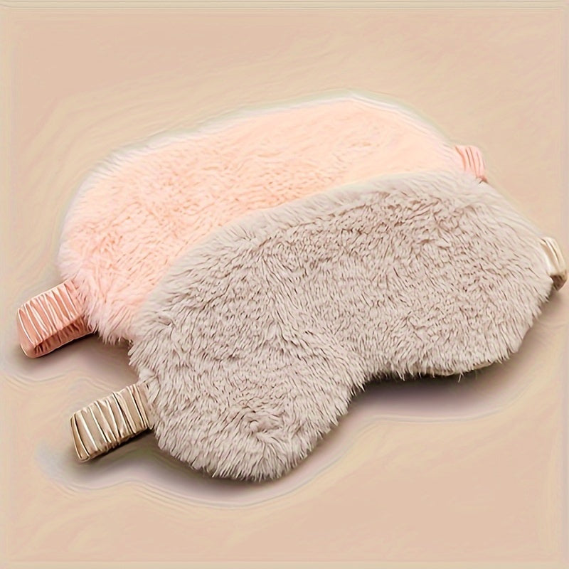 Soft Plush Blackout Blindfold Sleep Mask for Travel and Rest