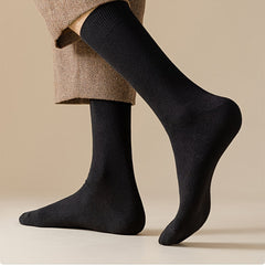 Classic Solid Cotton Mid calf Socks - Outdoor Comfortable And Breathable Socks