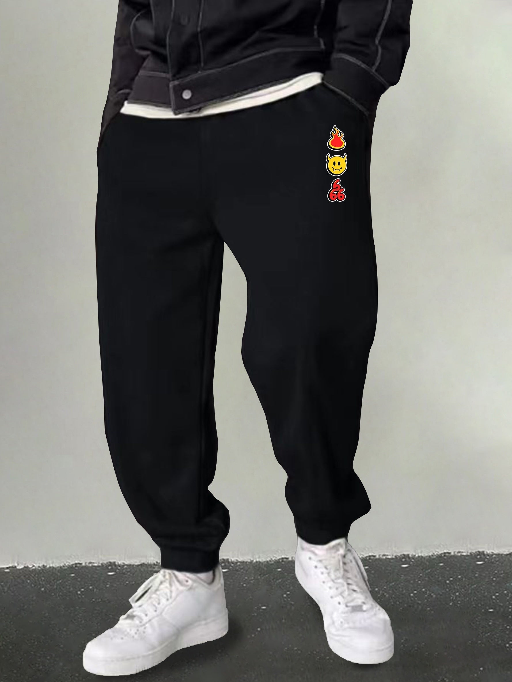 Men's Evil Graphic Sweatpants Casual Stretch Joggers