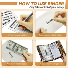 A6 Budget Binder with Zipper Envelopes & Expense Sheets