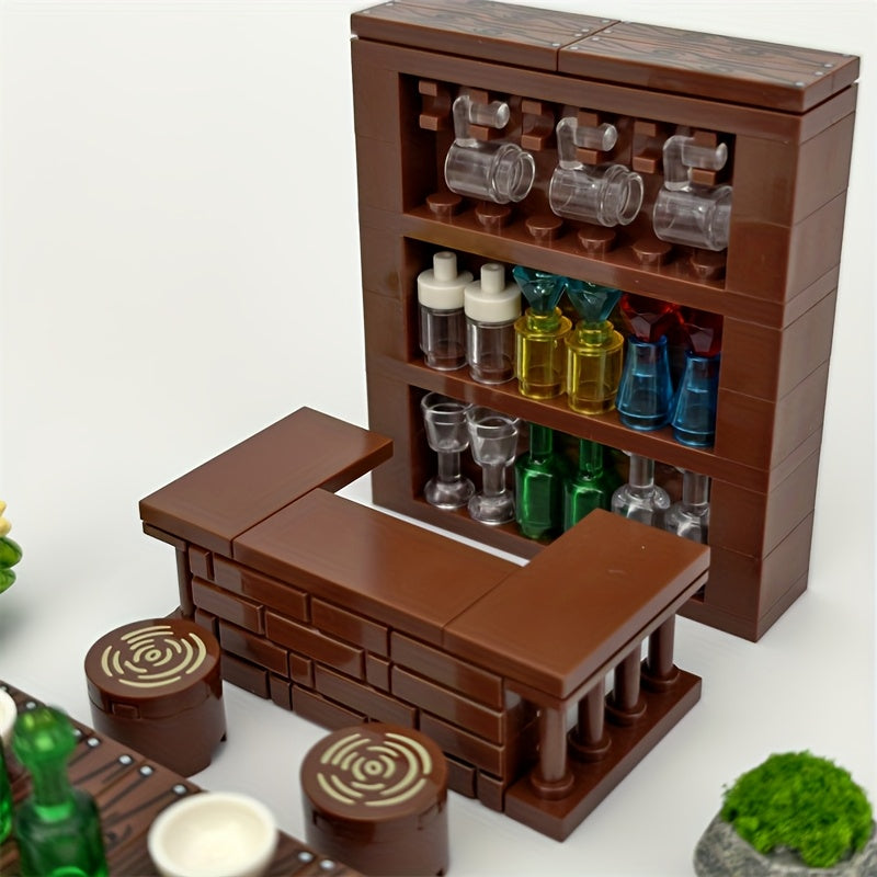 Medieval Wine Cabinet Bar Counter Table Pub CLUB Tavern Home Scene