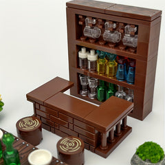 Medieval Wine Cabinet Bar Counter Table Pub CLUB Tavern Home Scene