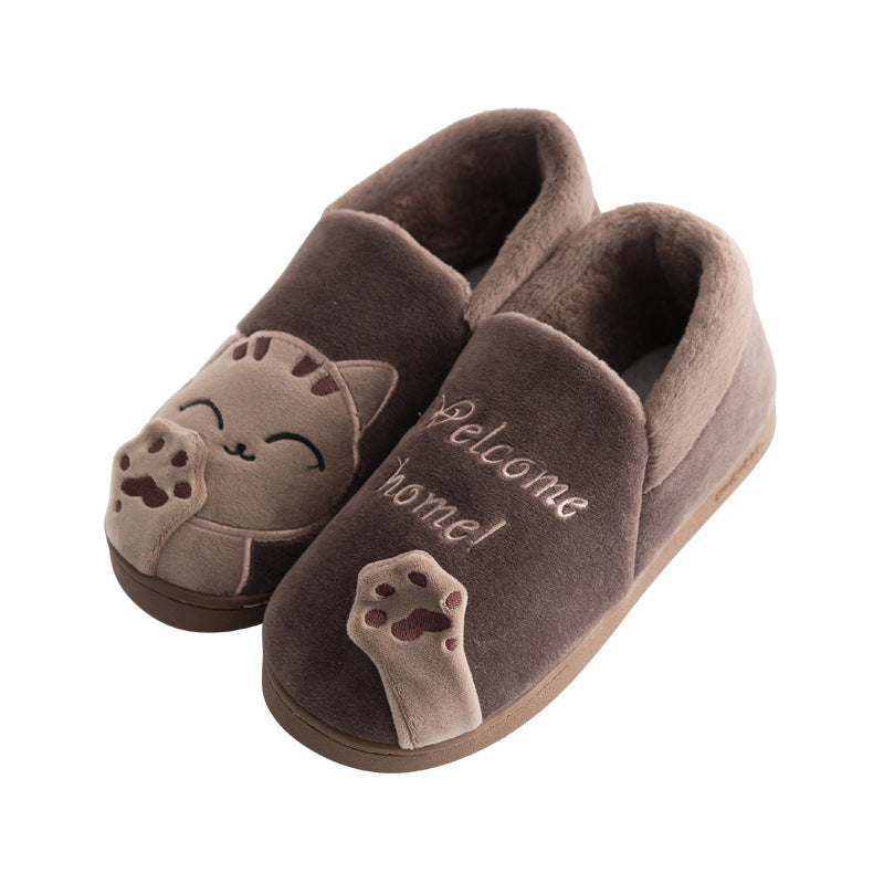 Men's Cat Fuzzy Indoor Slippers