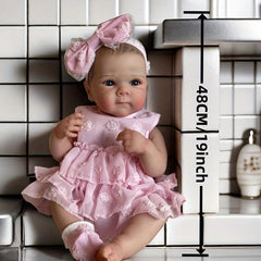 19in Reborn Doll Bettie Full Body Soft Vinyl Doll Painted Hair Dress