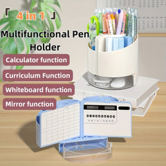 Double Pen Holder Storage Box with Light Energy Calculator