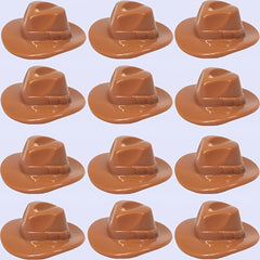 12pcs Mini Building Block Cowboy Hat DIY Christmas Dressing Toys