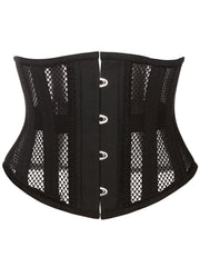 24 Steel Boned Underbust Lace Up Mesh Waist Corset