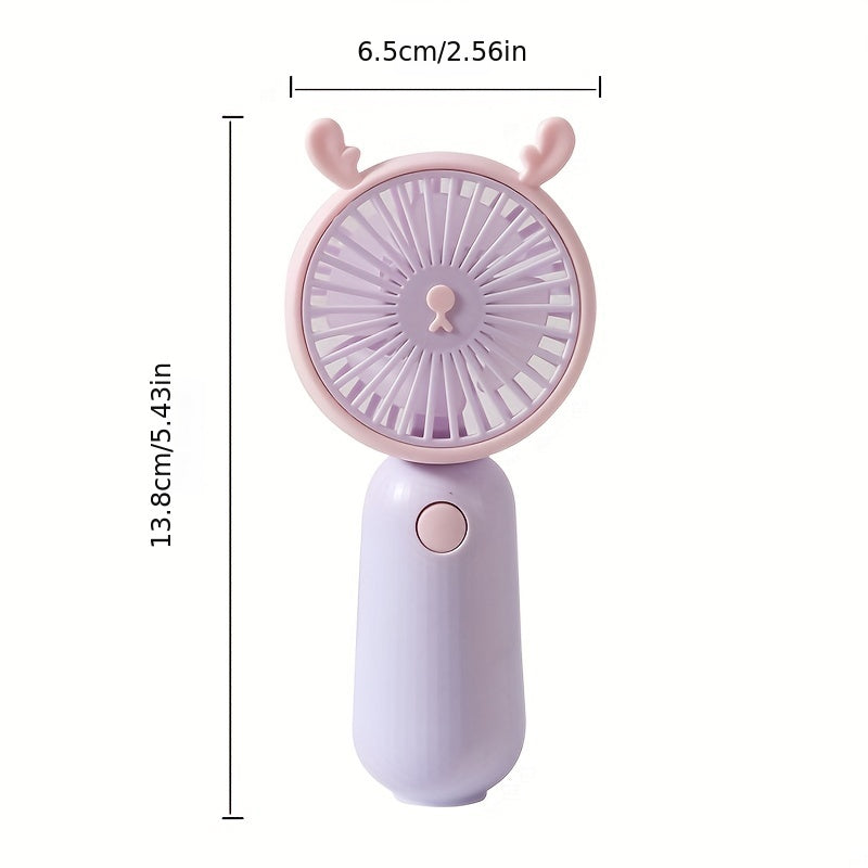 Cartoon Handheld Fan Desktop Small Fan Mini Pocket Fan Usb Charging