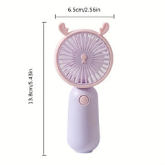 Cartoon Handheld Fan Desktop Small Fan Mini Pocket Fan Usb Charging