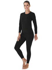2pc Warm Yoga Set: Thermal Top & Workout Leggings