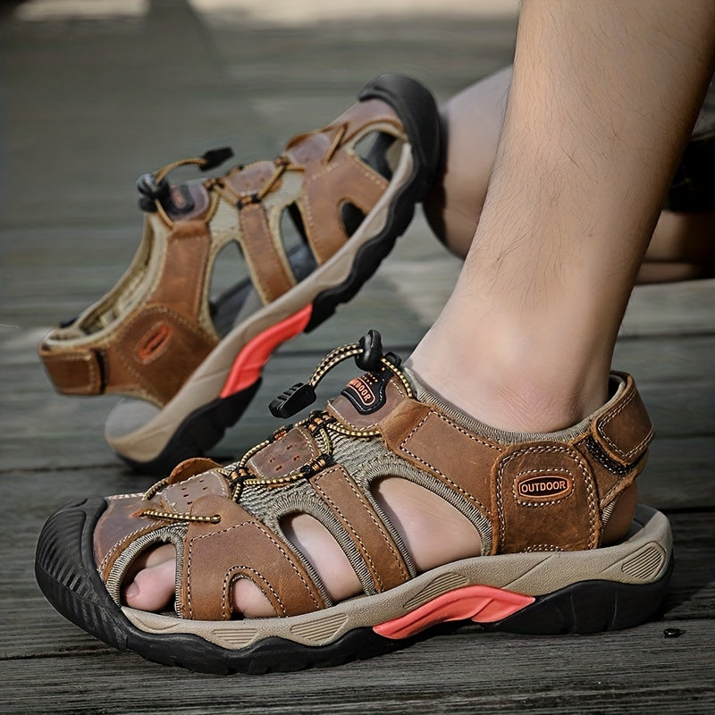Men's Closed Toe Anti Collision Sandals Summer Beach Shoes