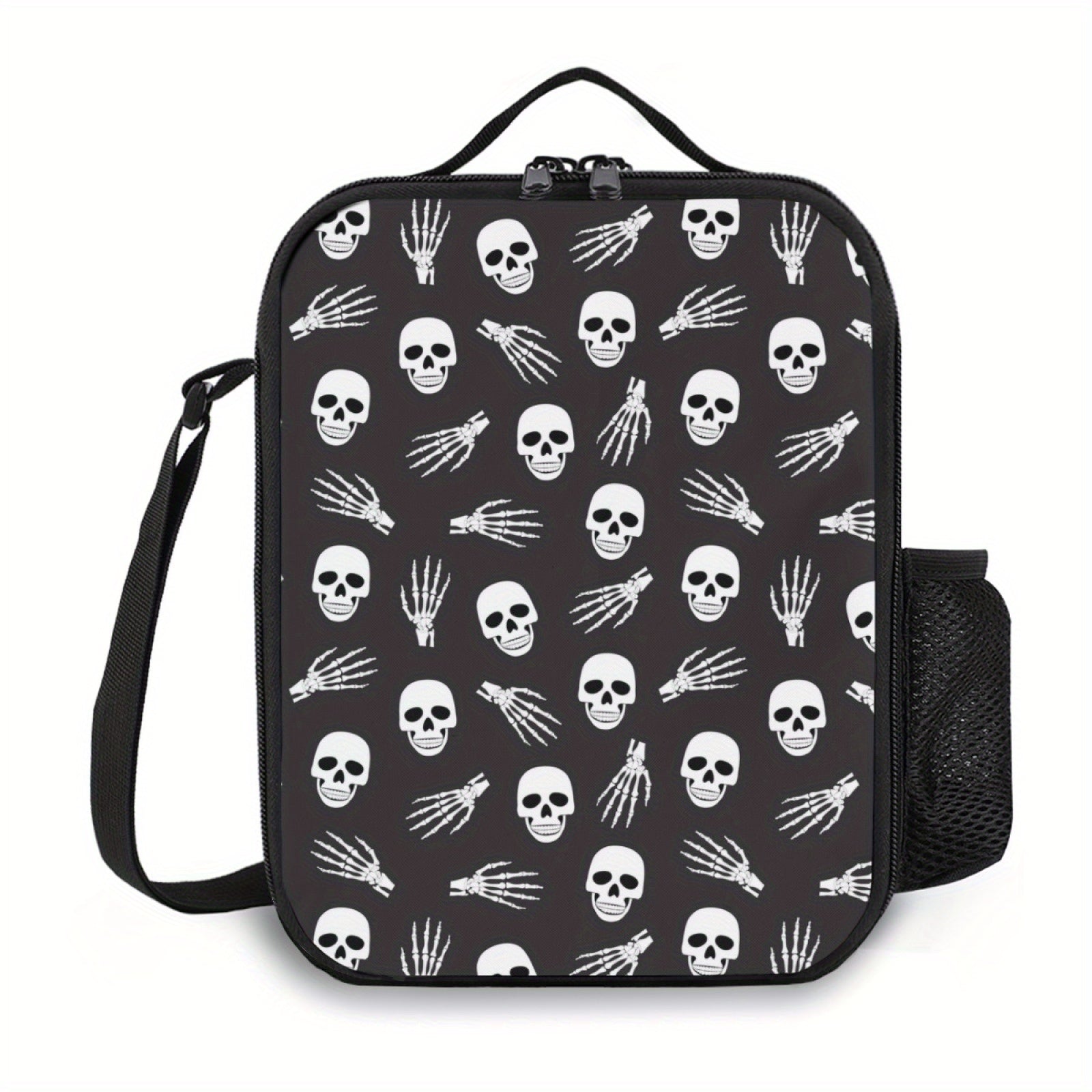 Funny Skeleton Insulated Lunch Bag Ice Pack Waterproof Picnic Bag