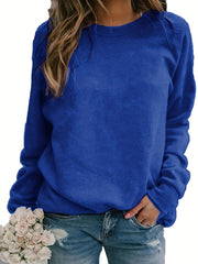 Women's Raglan Crew Neck Sweatshirt for Spring & Fall
