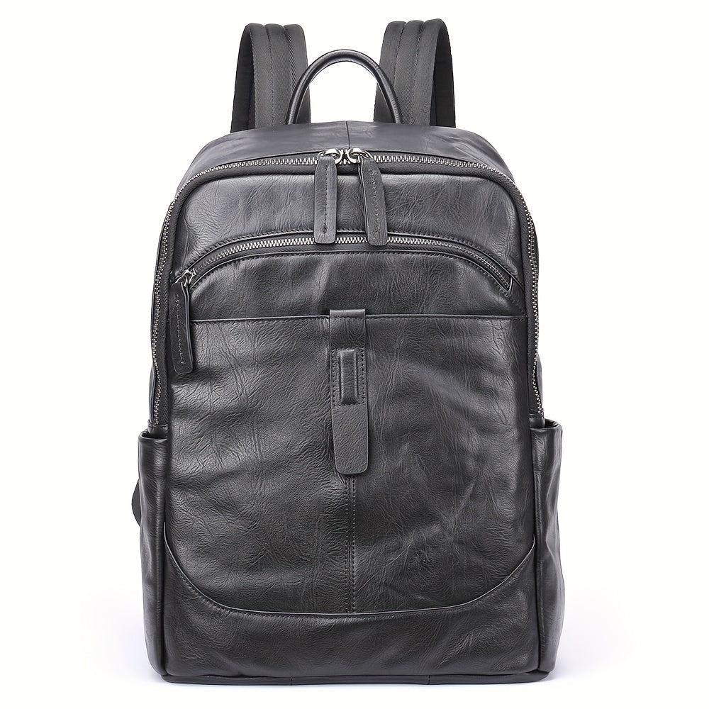 Casual Leather Backpack 35 56 Cm Laptop Bag Lightweight