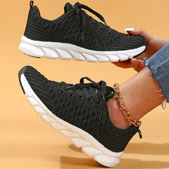 Breathable Flying Woven Running Shoes Lightweight Non Slip Sneakers
