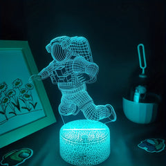 Spaceman 3D Night Light Astronaut Rocket LED Lamp, 16 Colors, Remote Control