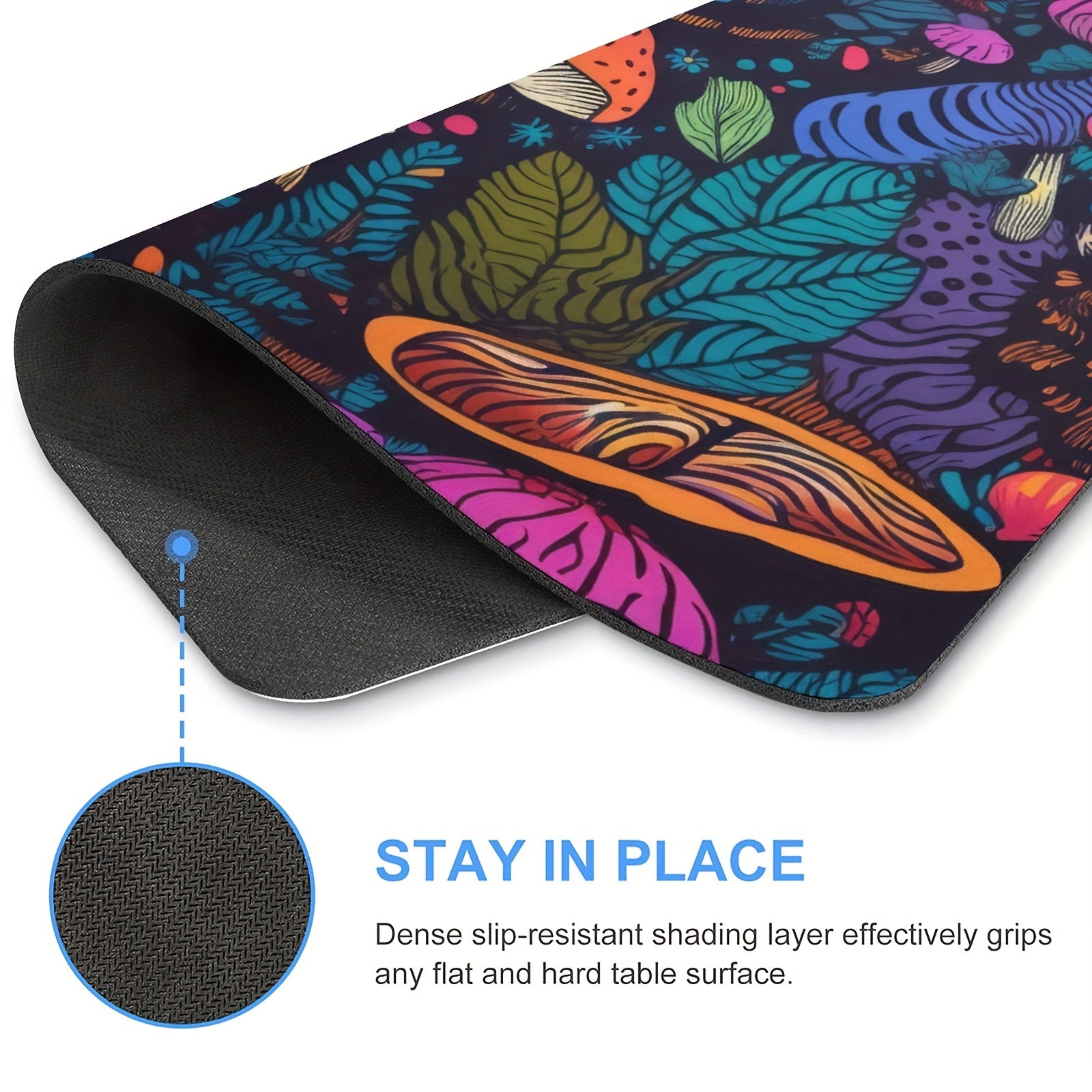 Flower With Butterfly Mouse Pad Non Slip Rubber Mouse Mat