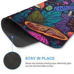 Flower With Butterfly Mouse Pad Non Slip Rubber Mouse Mat