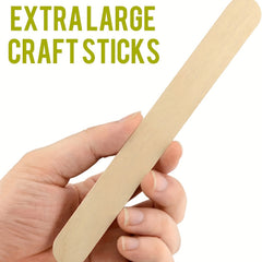 100pcs Jumbo Wooden Craft Sticks 15 24cm, Ice Pop Sticks for DIY