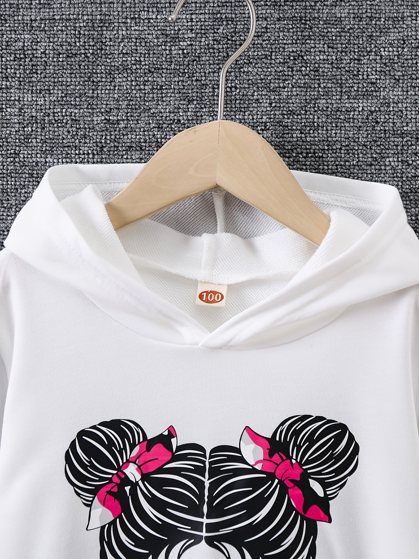 Girls' Camo Portrait Graphic Hooded Sweatshirt